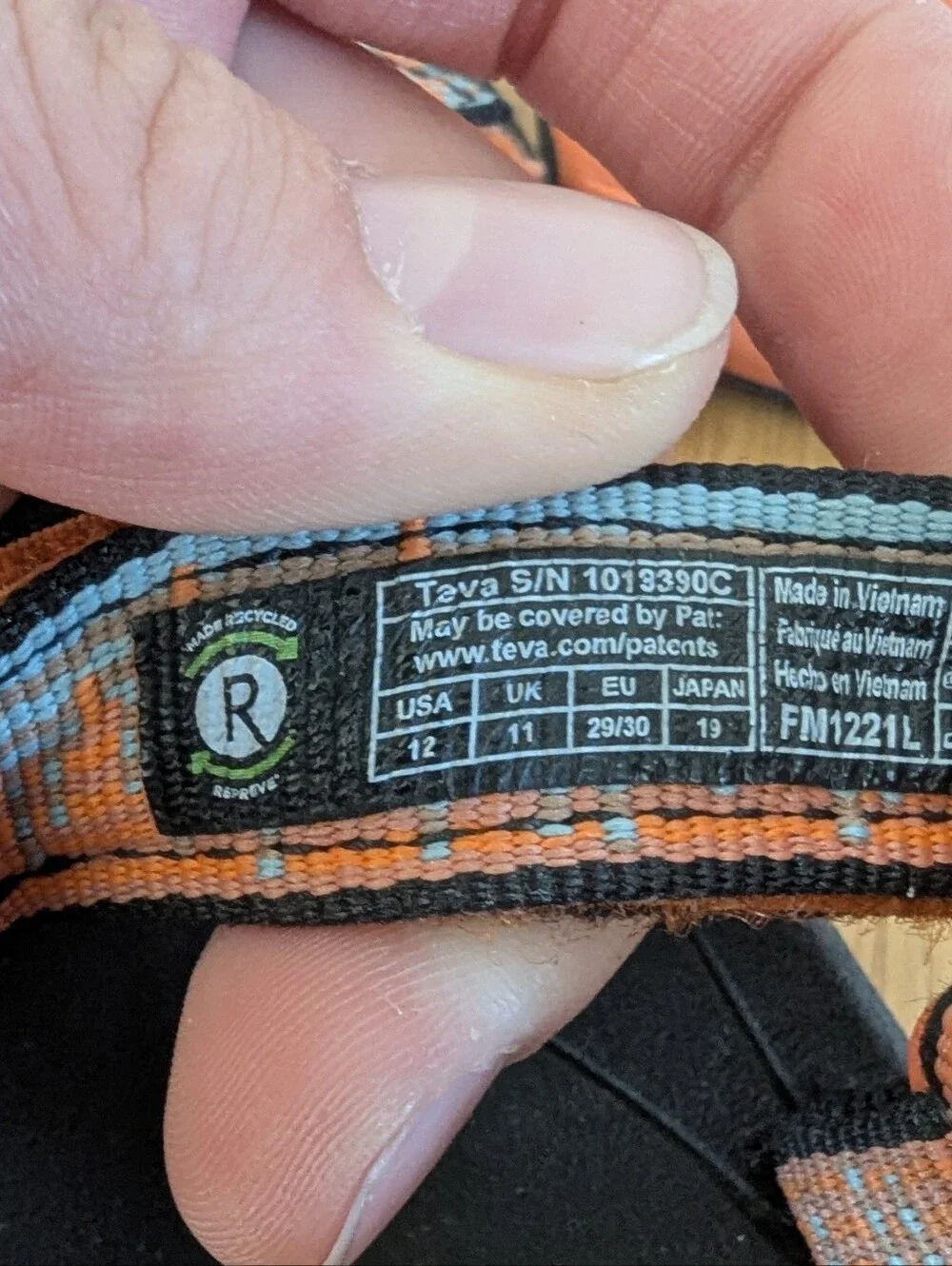 Blue & Orange Teva Hurricane XLT2